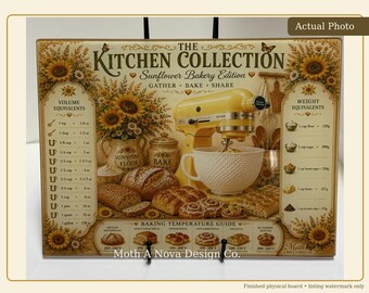 Tabla de cortar de vidrio templado edición Sunflower Bakery / Colección de cocina