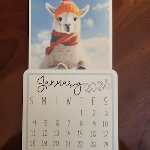 2026 Llama Stacked Desk Calendar