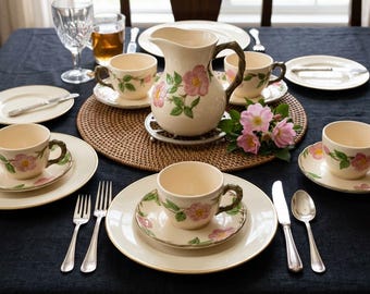 Vintage Franciscan Desert Rose Tea Set - Made in England