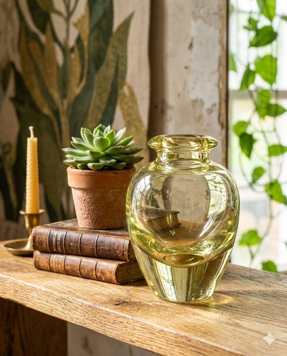 Mid Century Modern Glass Vases - Etsy