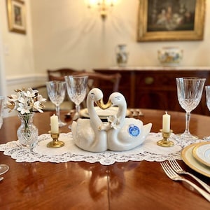 Porcelain Swan Made in Italy - Etsy