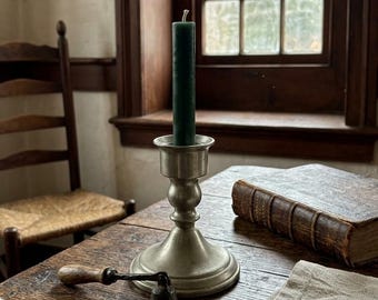 Vintage Web Pewter Weighted Candlestick – Mid-Century Colonial Style