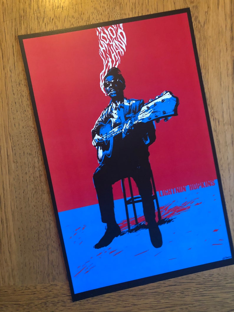 Lightnin Hopkins Mojo Hand 11X17 Signed Print Etsy