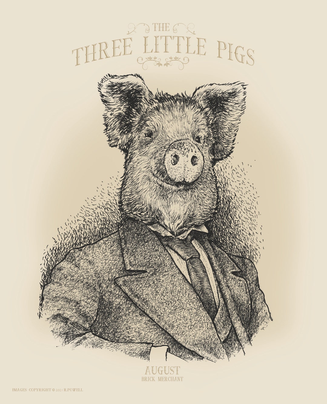 August Pig, Brick Merchant. 8X10 Signed Print - Etsy