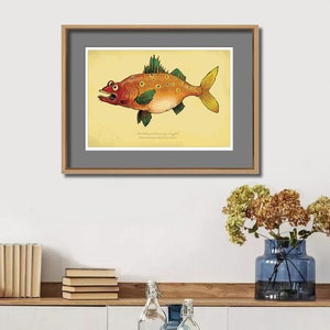 Red-Headed Screaming Snogfish signed print on bright paper using archival ink. 12X18. National Award Winning work by Rich Powell image 4