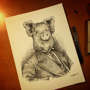 August Pig, Brick Merchant. 8X10 Signed Print - Etsy