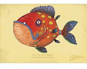 East Texas Red Thugfish Art Print: Signed Fish Illustration