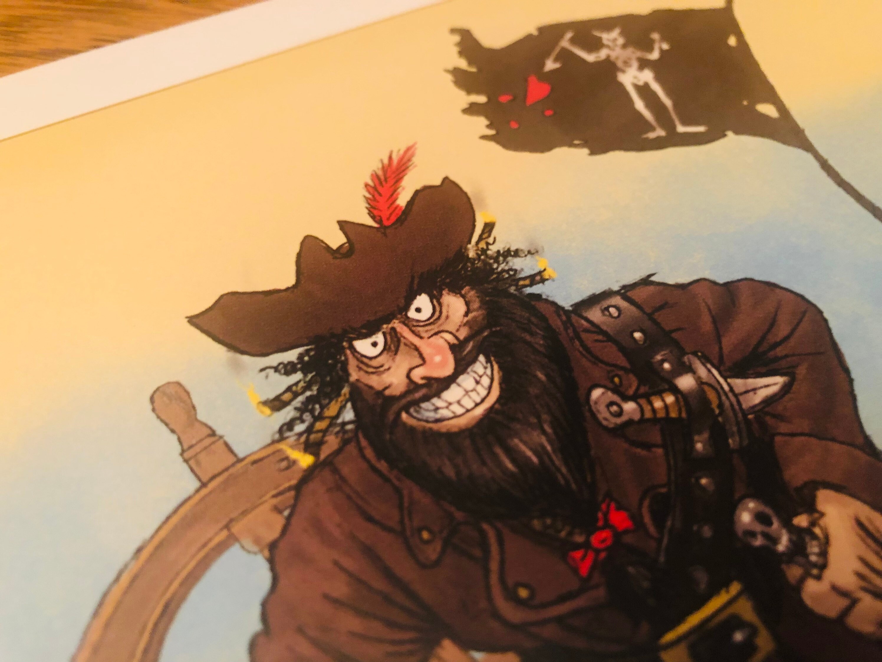 Blackbeard and Crew 11X14 Signed Print on Bright Paper Using Archival