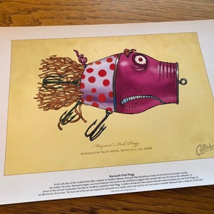 Pork Plugg ondertekende print op helder papier met archiefinkt. 12x18. National Award Winning werk van Rich Powell afbeelding 2