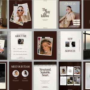 Dark Brown Editorial Instagram Templates | Canva Social Media Kit (Digital Download)