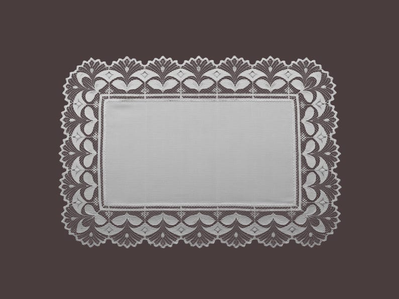 Lace Rectangular Doiley Lace Doily PNG Overlay | Romantic Lace Frames With Realistic Fabric ...