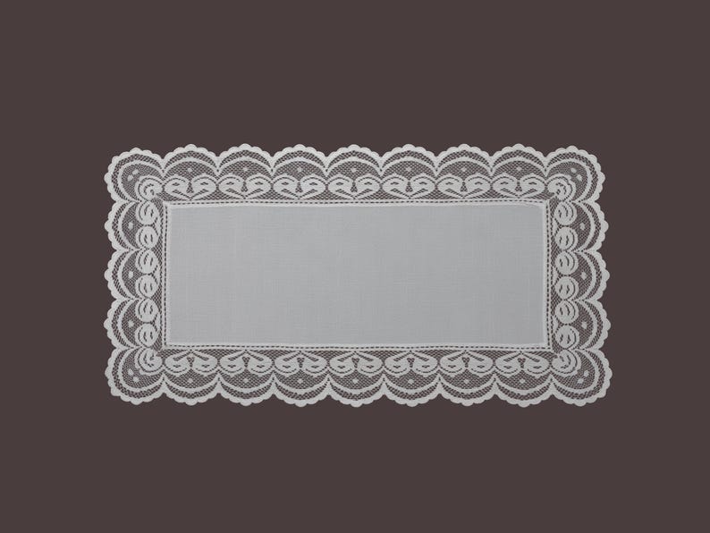 Lace Rectangular Doiley Lace Doily PNG Overlay | Romantic Lace Frames With Realistic Fabric ...