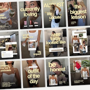 Trendige Instagram-Überschriften-Typografie-Canva-Vorlagen, ansprechende Beitragsvorlagen für Content-Ersteller, Influencer, UGC und Personal Brands