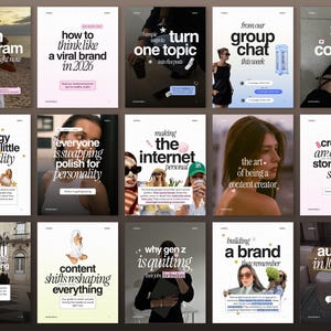Trending Instagram Post Templates Canva, Educational Social Media Posts for Creators, Coaches and Small Businesses, Playful Aesthetic