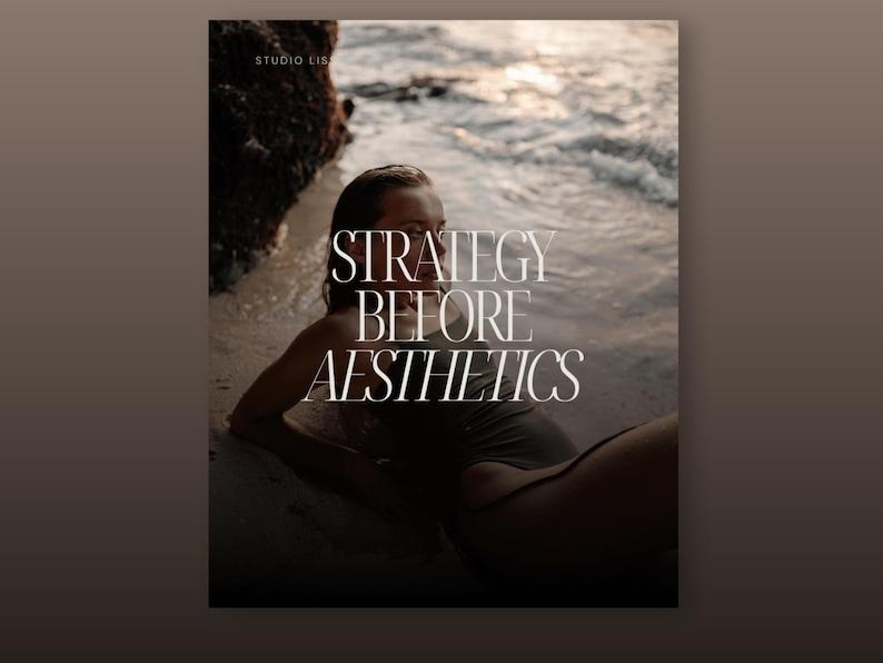 Instagram quote and educational content template featuring a lifestyle beach photograph with elegant typography overlay, designed for coaches, consultants, personal brands and content creators.