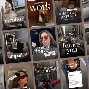 Aesthetic Neutral Instagram Templates Canva, Pinterest Inspired Social Media Post Templates, Bold Content Creator Kit, Modern Feed Designs