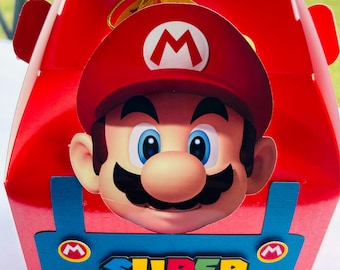 Gepersonaliseerde Mario Bros Party-bedankdoos