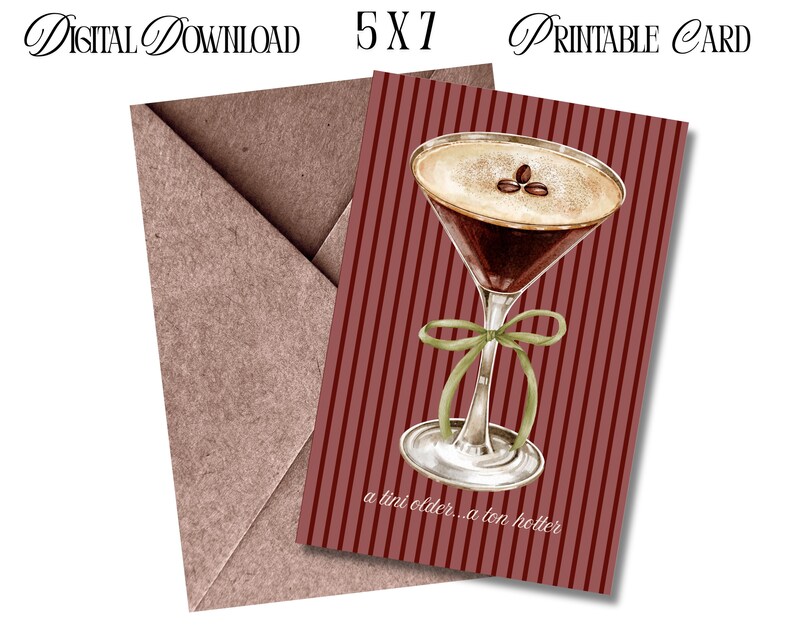 Funny Espresso Martini Birthday Card for Her (digital Download) - Etsy
