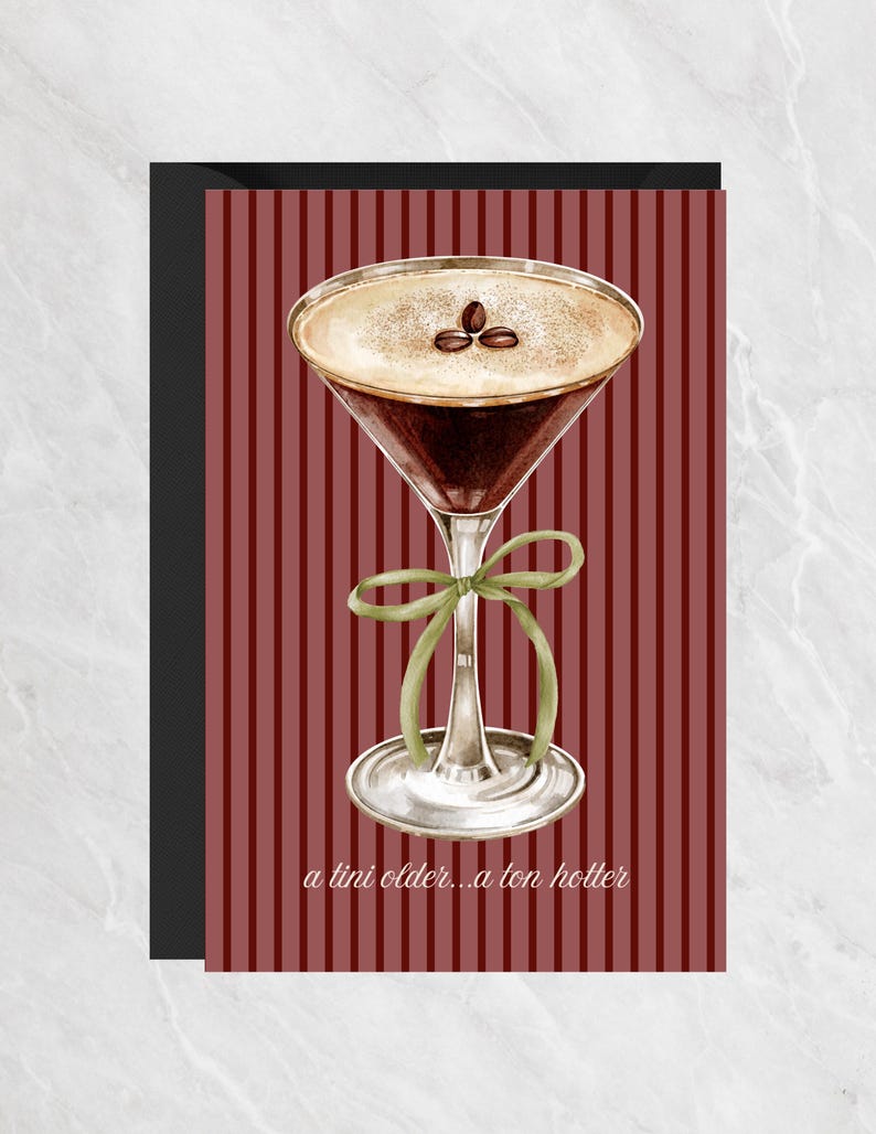 Funny Espresso Martini Birthday Card for Her (digital Download) - Etsy