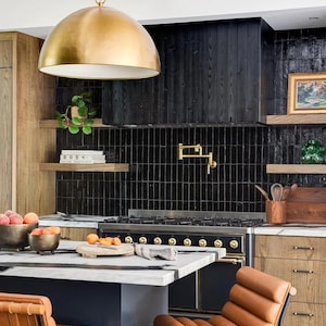 Handcrafted Carbon Black Bejmat Tiles 2×6 – Moroccan Mosaic Tile