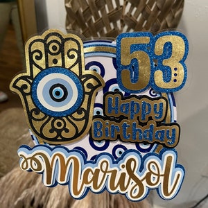 Evil eye cake topper