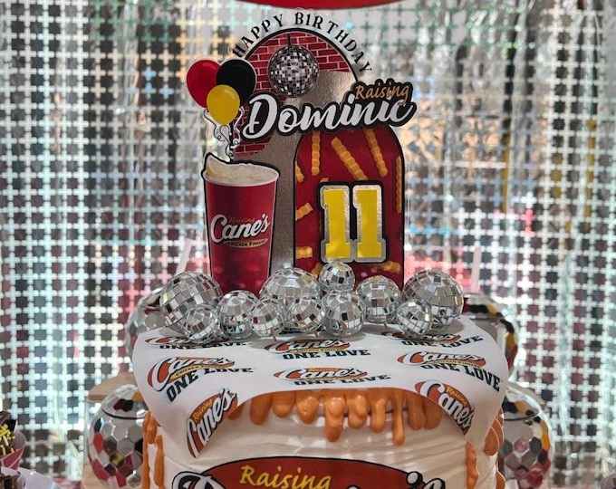 Food Case Topper Fast Food Cake Topper, Raising Cane’s - Etsy