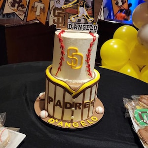 San Padres baseball cake topper