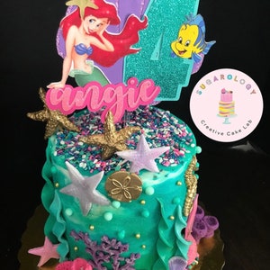 Little mermaid cake topper