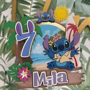 Tropical Hawaiian Cake Topper