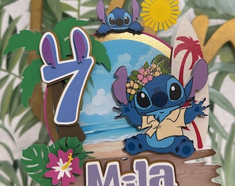 Tropical Hawaiian Cake Topper