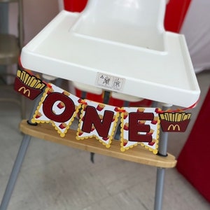 Fast food themed birthday banner