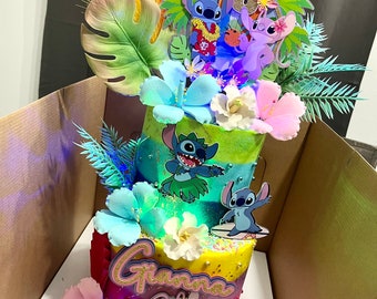 Stitch & Angel Cake Topper