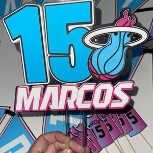 Miami Basketball Team Cake Topper