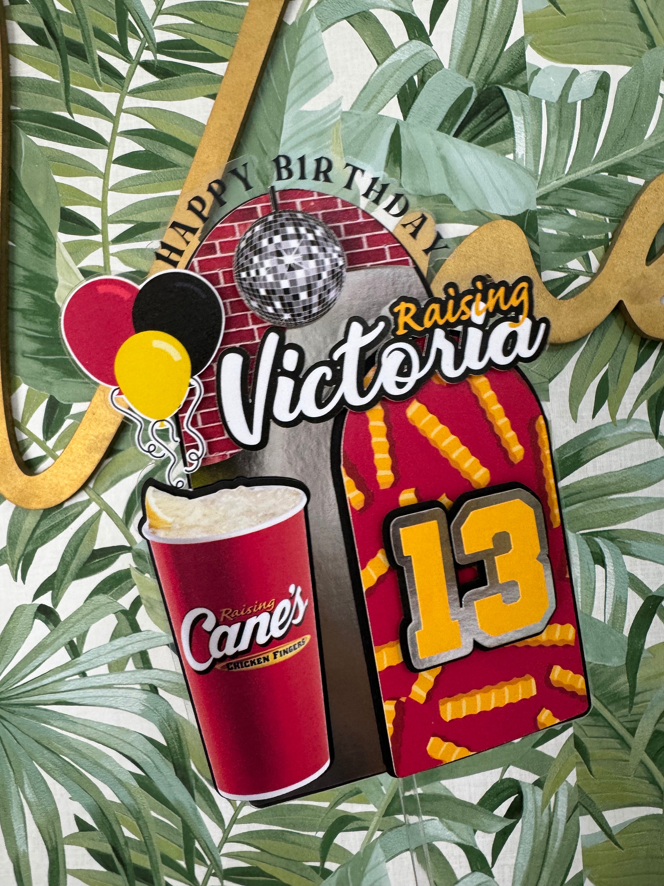 Food Case Topper Fast Food Cake Topper, Raising Cane’s - Etsy
