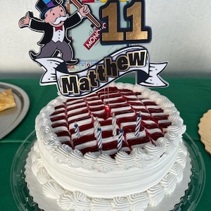 Monopoly Game Cake Topper: Boardgame Party Decoration