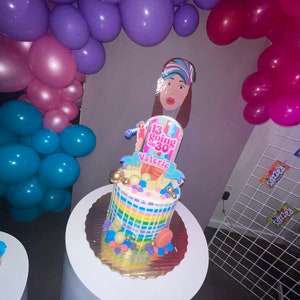 13 going on 30 cake topper with light