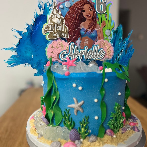 Mermaid Cake Topper Etsy