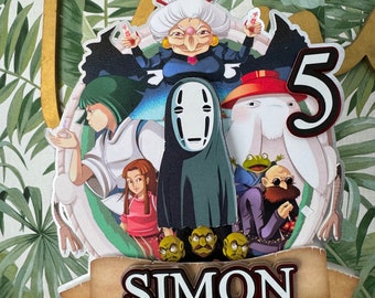 Spirited away , anime cake topper
