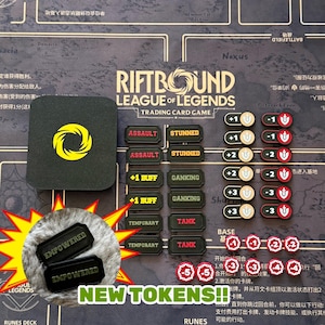 Riftbound: TCG Tokens | All Keywords and Might Indicators | 3D Printed Game Markers | League of Legends Trading Card Game Accessories.
