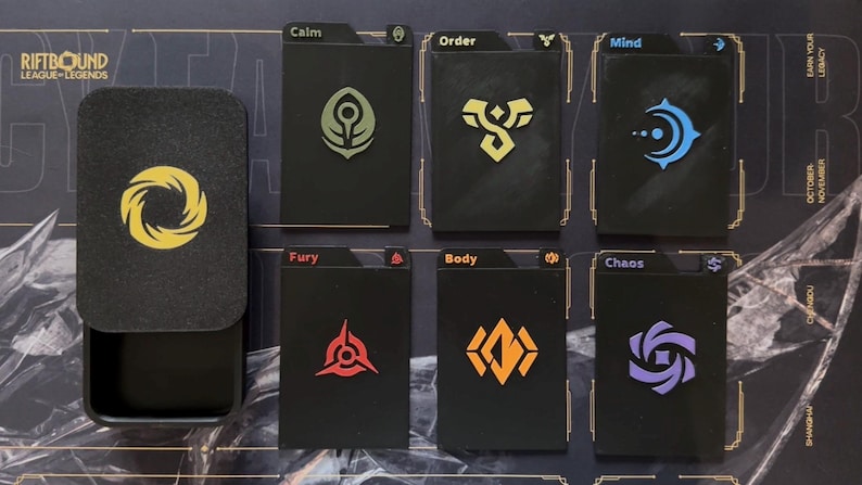 Riftbound Domain Card Dividers | League of Legends TCG Organizer | 3D ...