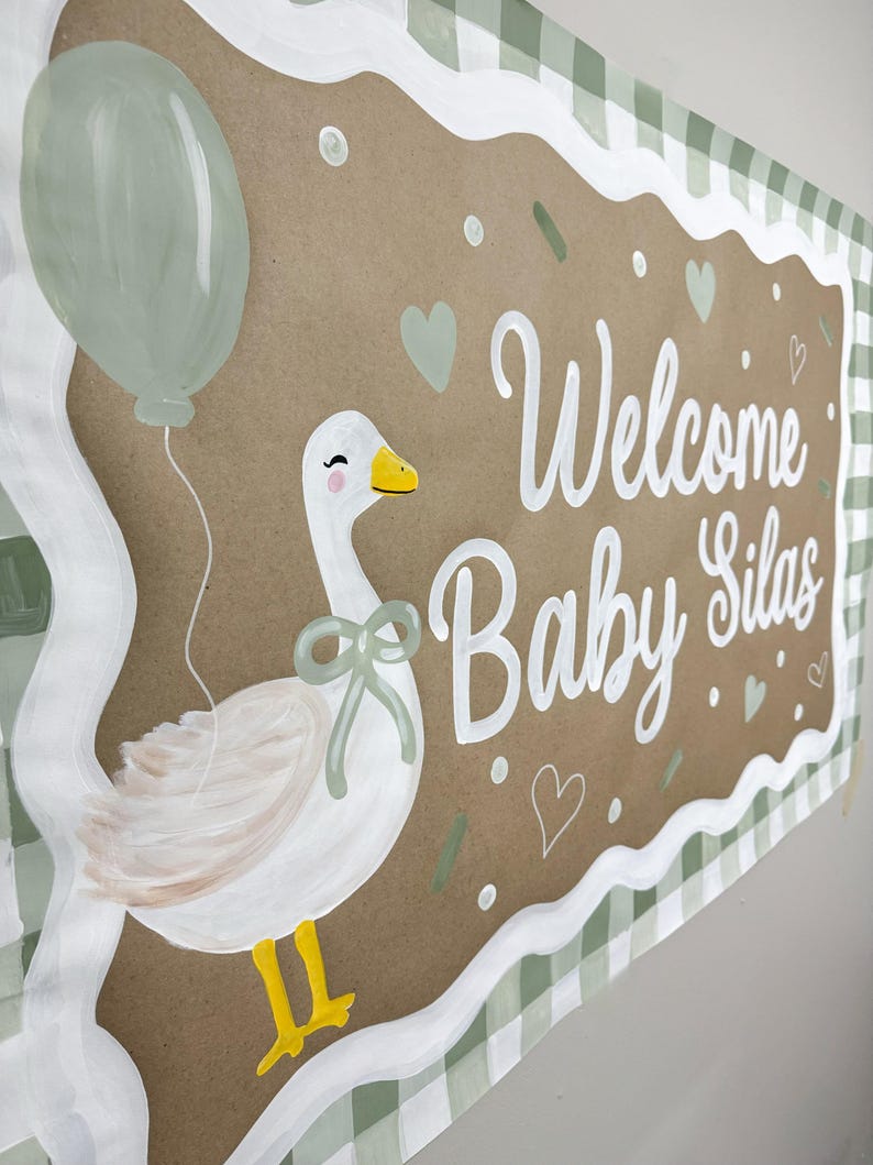 Baby Shower Banner, Goose Theme, Custom Hand-painted Party Sign - Etsy