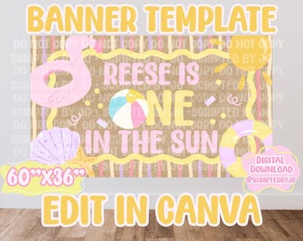 Modèle de bannière One in the Sun, modèle de toile modifiable