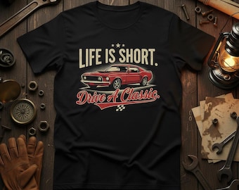 T-shirt classique de voiture de sport - T-shirt graphique rétro Hot Rod