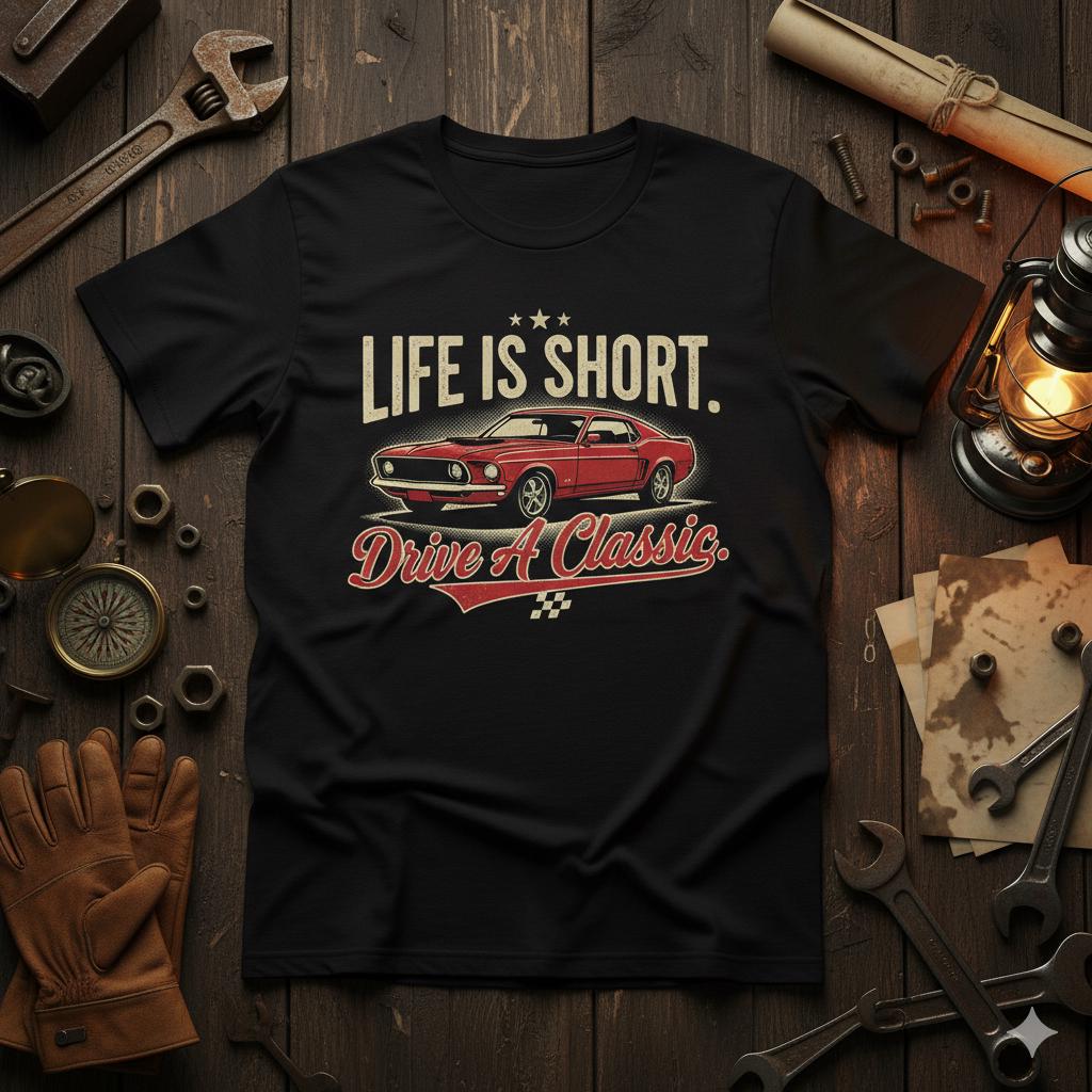 MAKAYA T-Shirt Auto Muscle Car Americano Uomo con Design