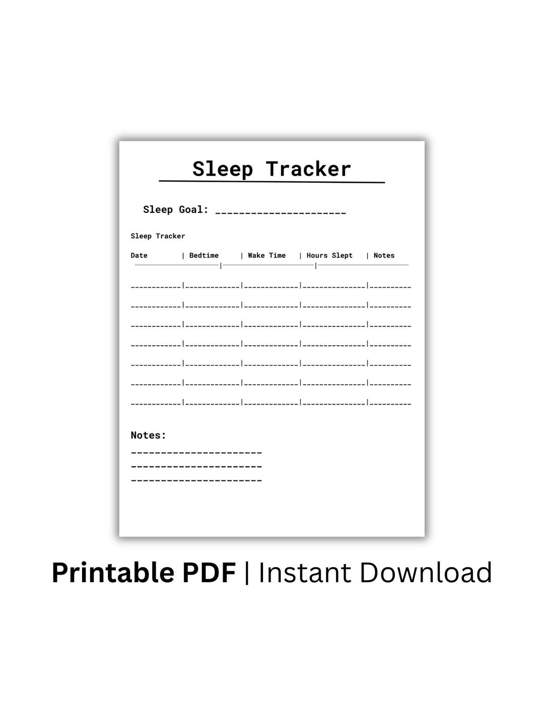 Sleep Tracker Worksheet.pdf Sleep Tracker Printable, Sleep Log PDF, Night Routine Tracker, Wellness ...