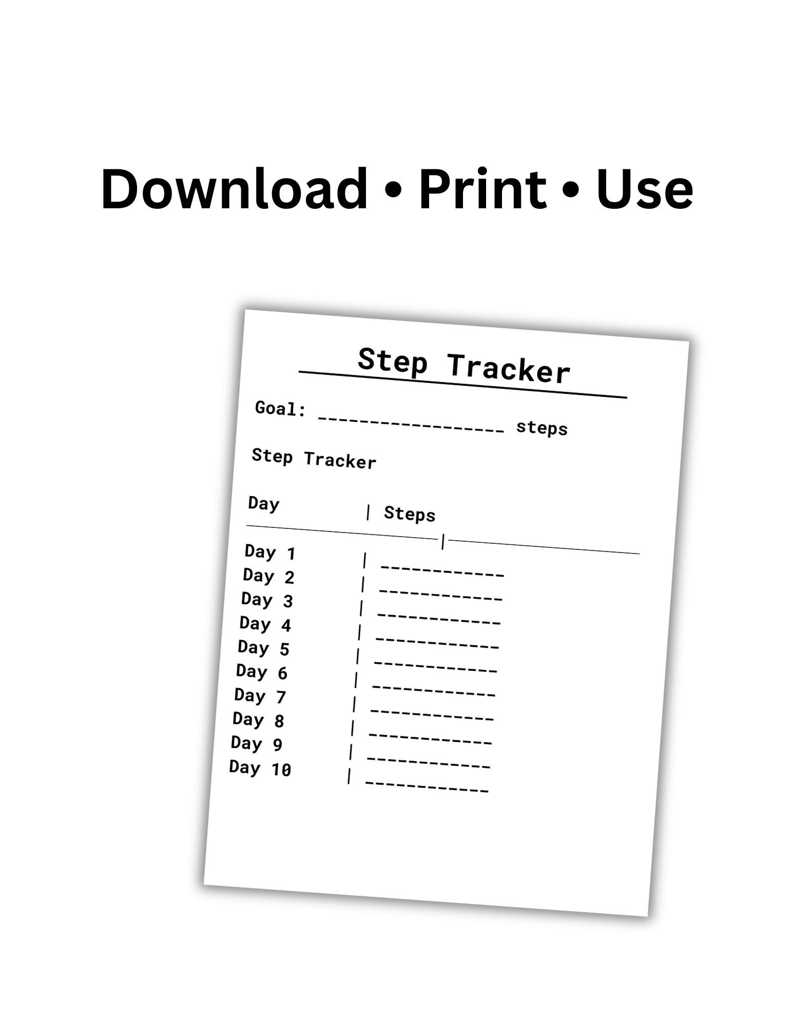 Step Log Color In Step Tracker Printable, Daily Step Log, Walking Tracker PDF, Fitness ...