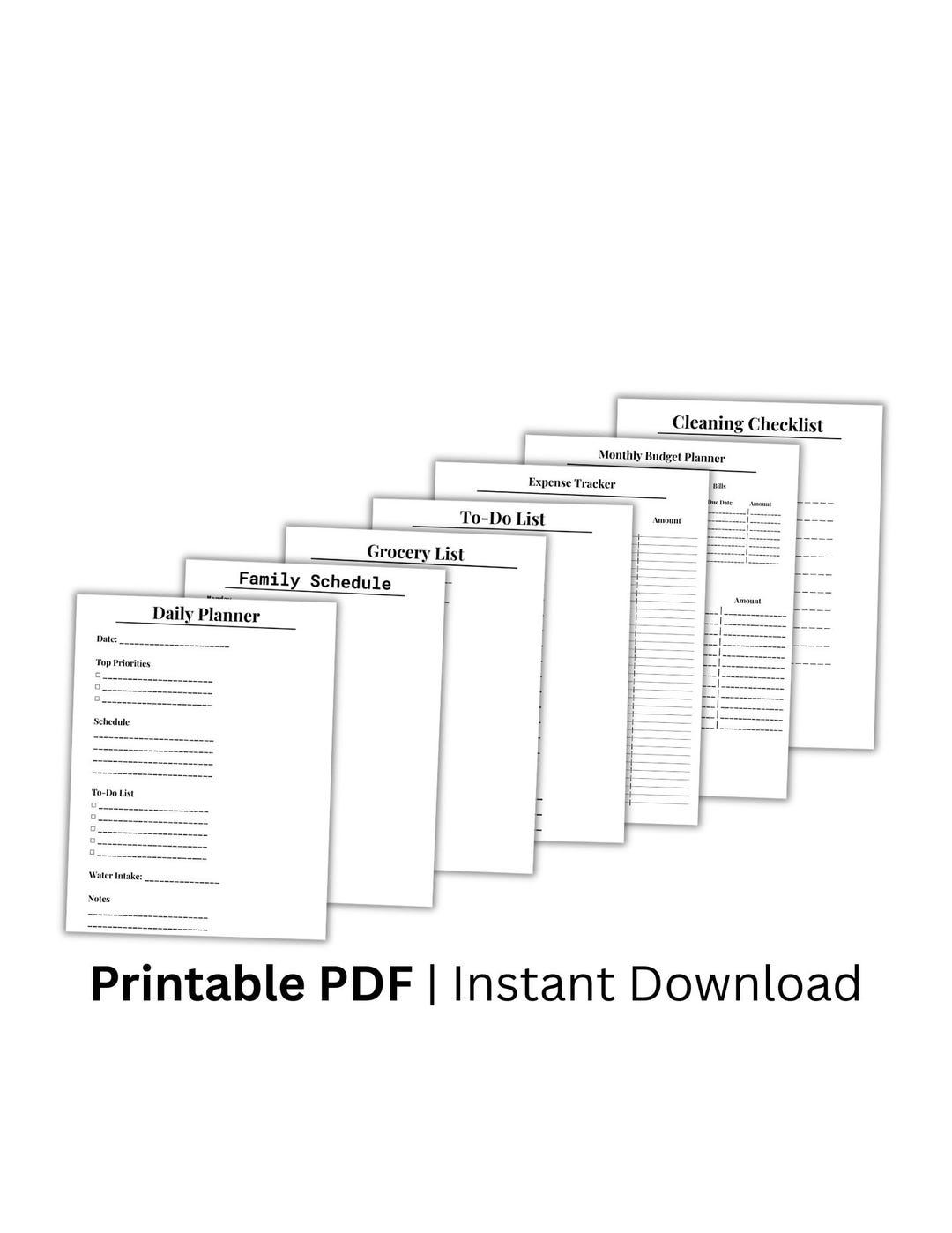 Complete Life Planner Bundle Printable, All in One Planner, Budget ...