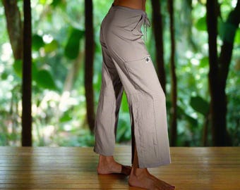Women's Tencel Activewear Pants | Sustainable Yoga Golf Lounge Travel (25" Inseam) | Charcoal