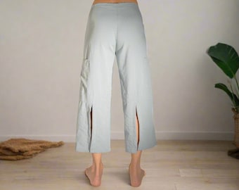 Pantalones cortos de tencel azul acero – Ropa deportiva ecológica