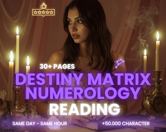 Gedetailleerde geboortekaart lezen, bestemmingsmatrix, numerologie